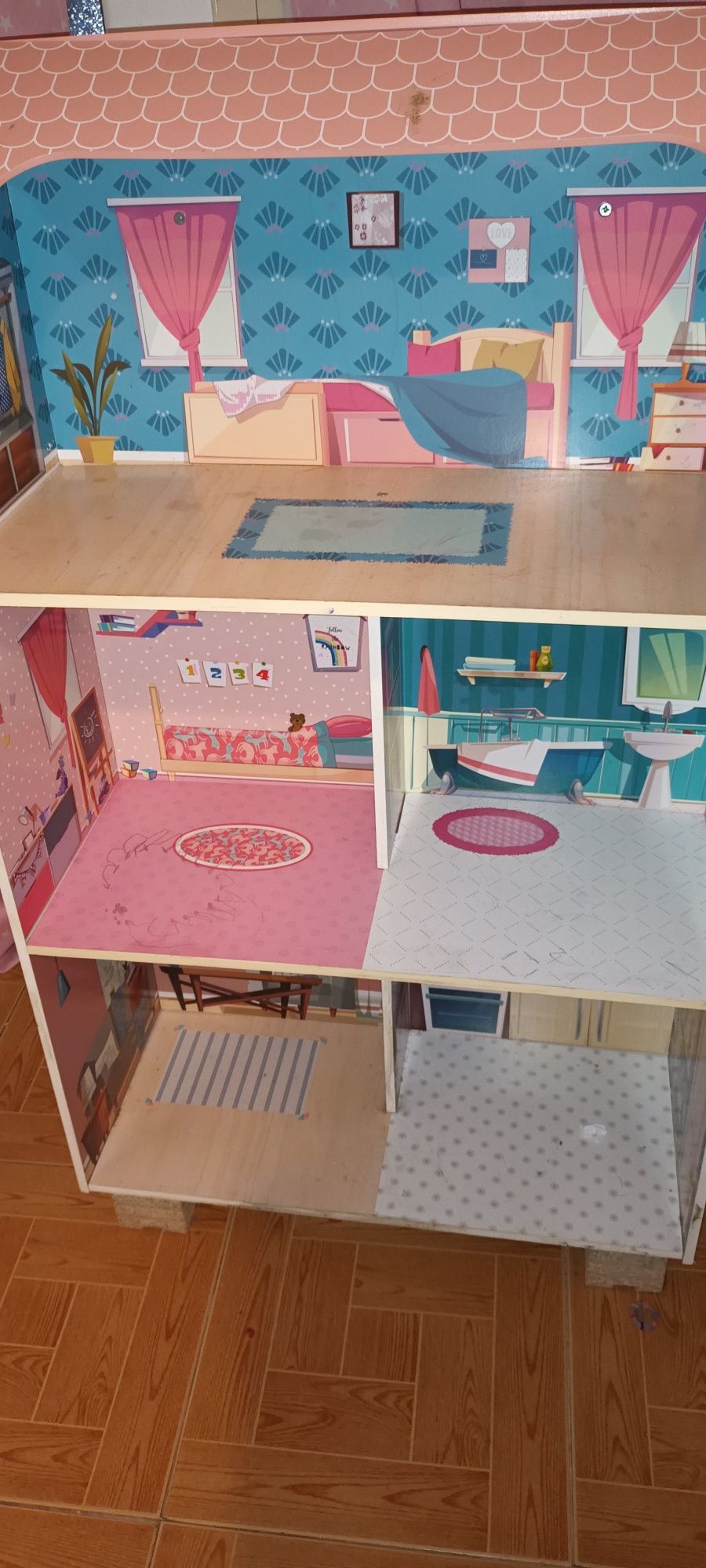 Cozinha e casa de boneca 2 em 1