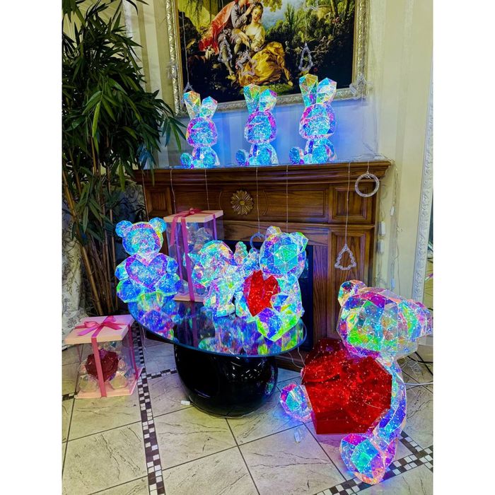 Світлодіодний нічник Teddy 40см Ведмедик з серцем від USB