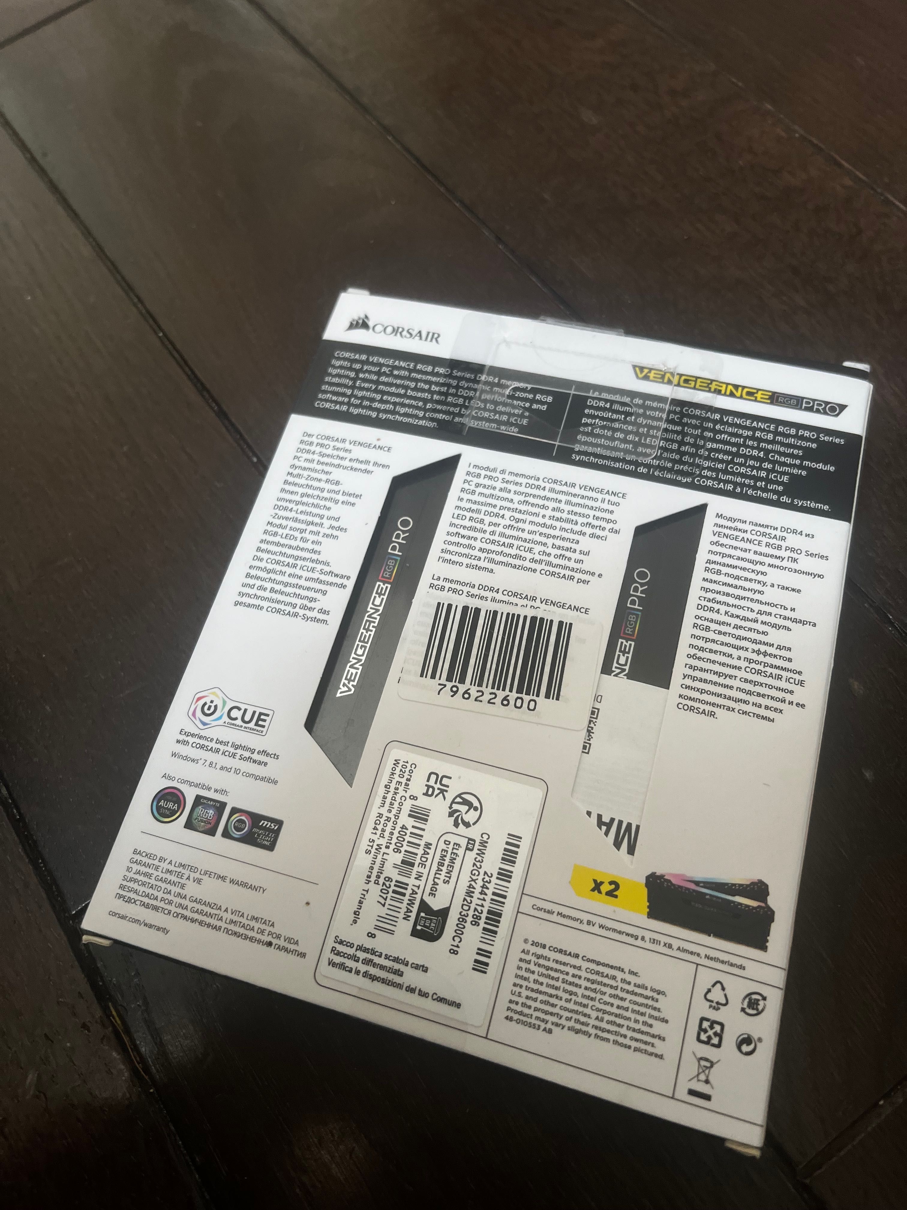 НОВИЙ CORSAIR 2x16gb(32 gb) 3600MHz оперативна памʼять