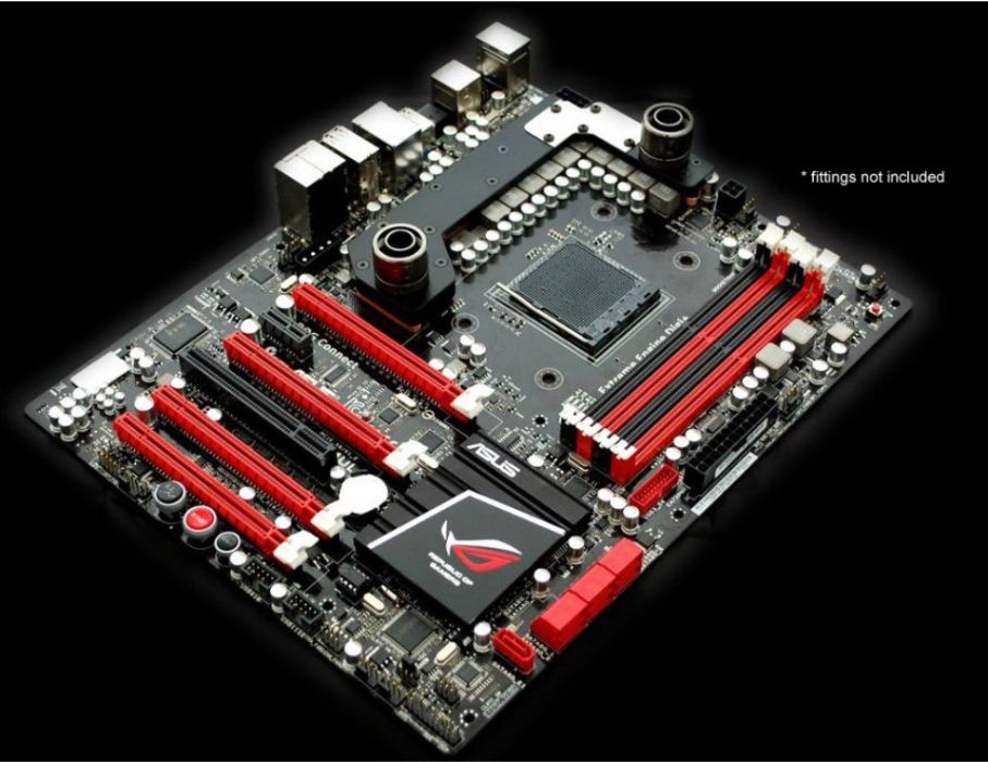 EK-FB ASUS Crosshair V Copper Acetal Waterblock motherboard