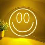 Neon LED Dekoracyjny SMILEY FACE Żółty 33x33 cm USB