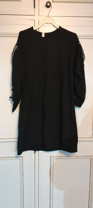 Vestido preto manga comprida