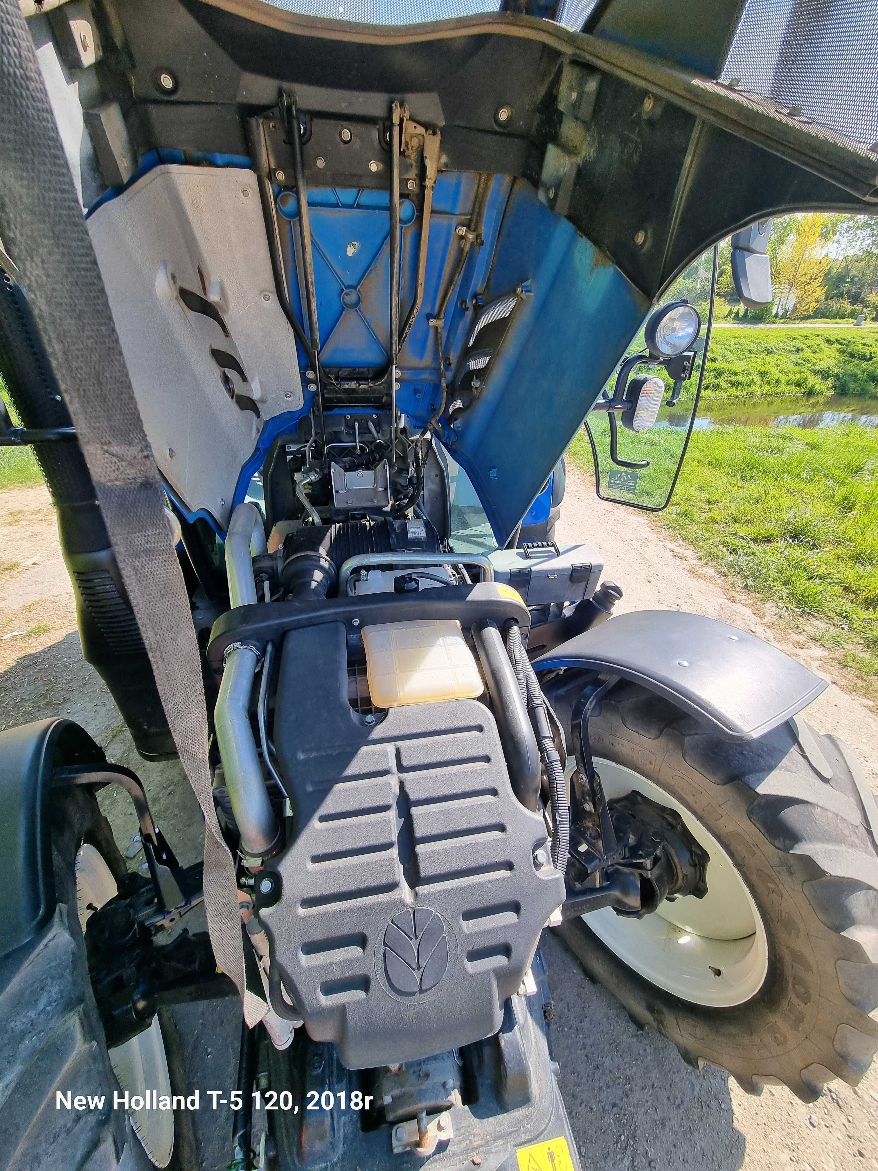 New Holland T5.120, 2018r. Serwisowany, I właściciel, krajowy, 4500mth