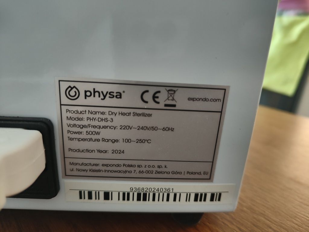 Sterylizator gorącym powietrzem PHYSa PHY‑DHS‑3