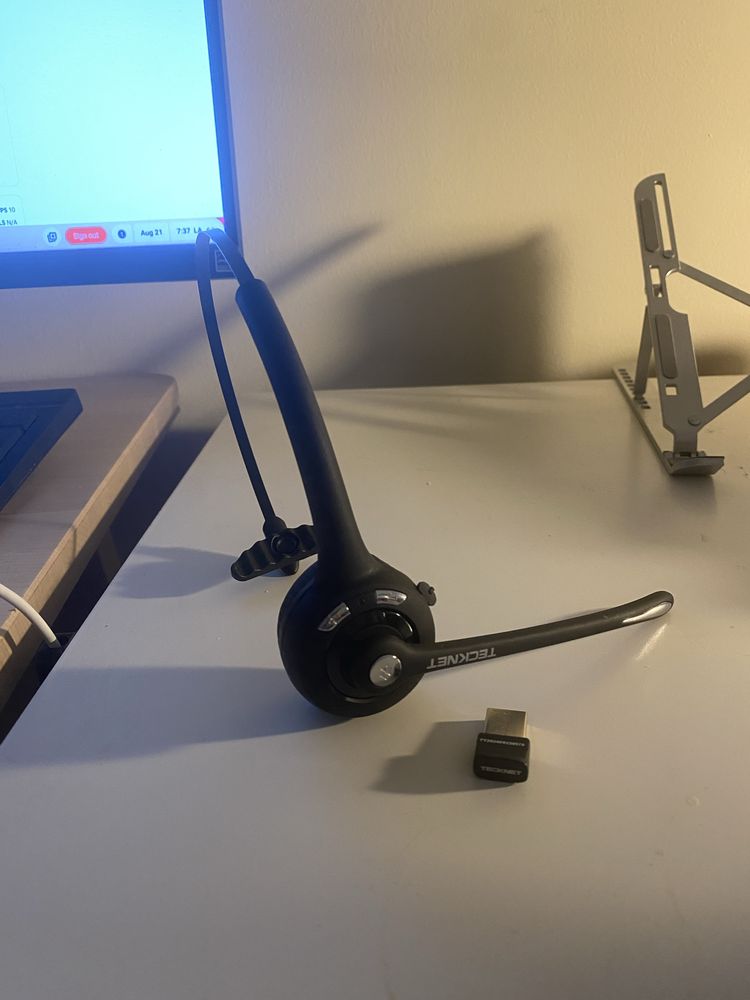Auricular Bluetooth TECKNET com microfone + USB Dongle