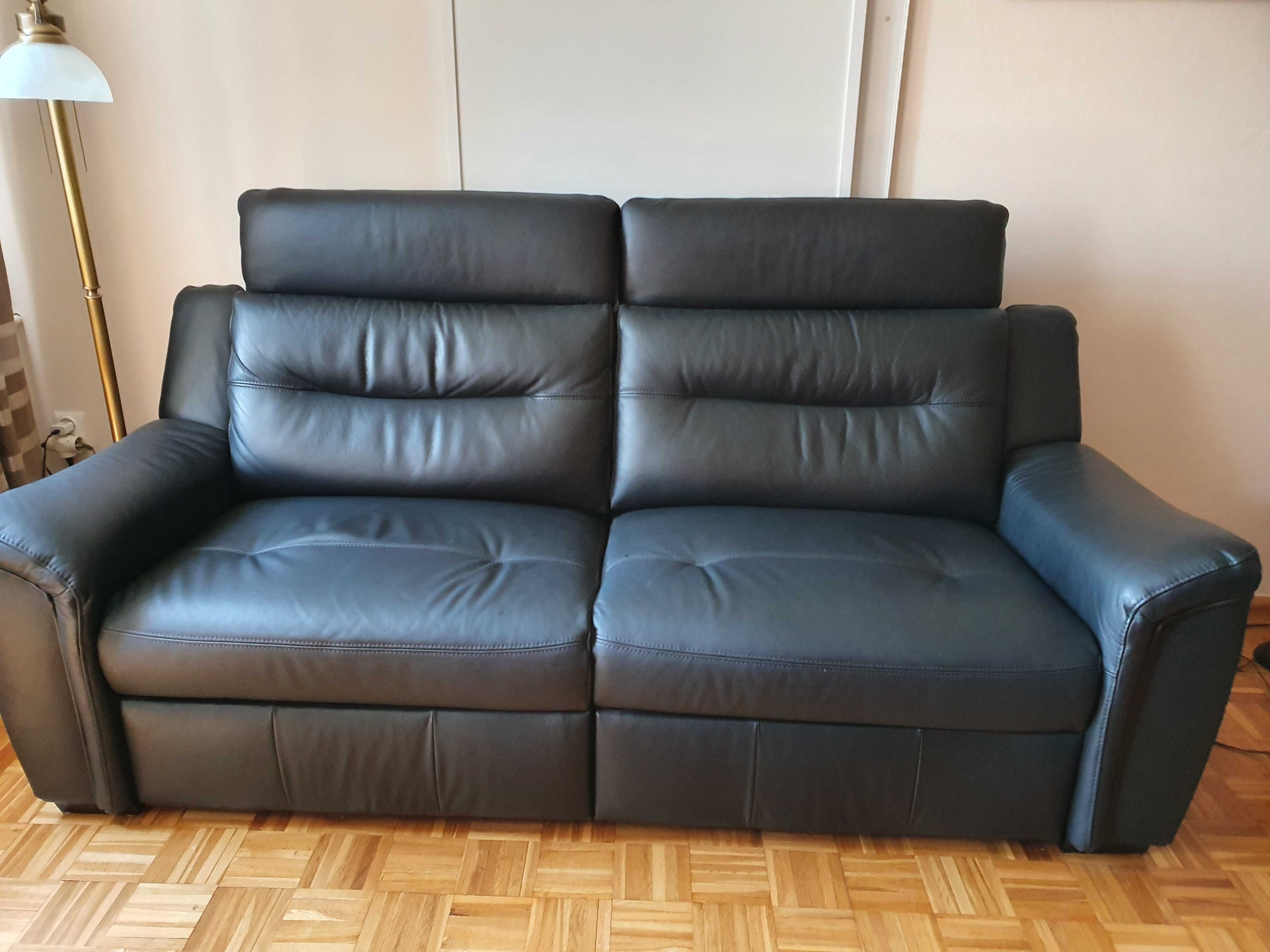Sofa skórzana SALMO z funkcją relax - okazja