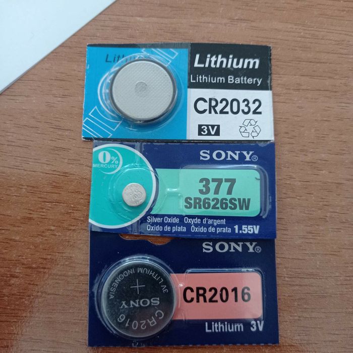 Батарейки 377 2032 2016