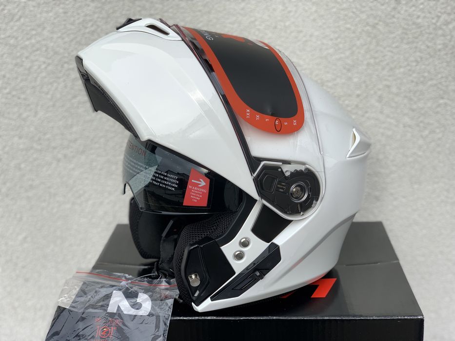 Szczekowy Kask Motocyklowy Lazer MH6 Bialy, Blenda, wysylka OLX!