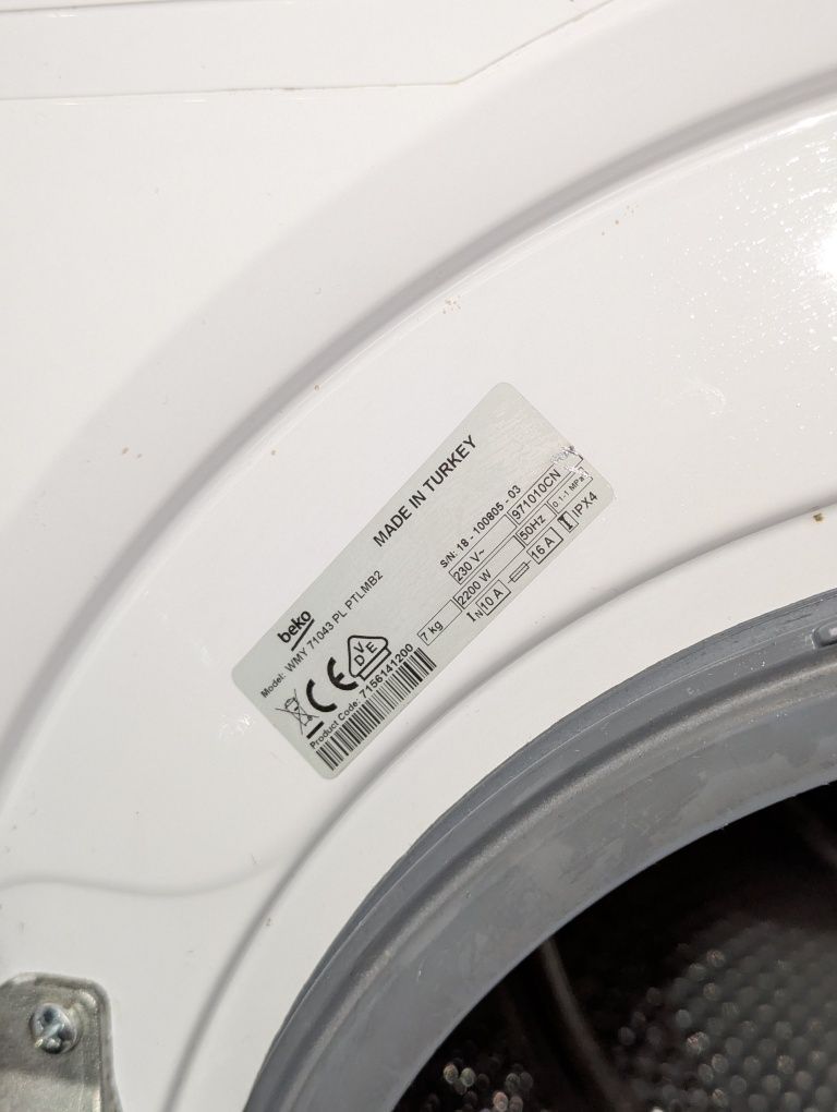 Pralka Beko 7 kg wsad silnik inwerterowy A+++