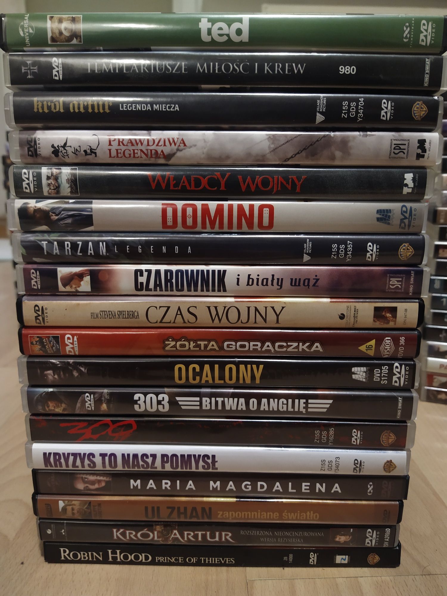 Każdy z filmów płyty DVD za 10zl -pakiet 10szt. film zestaw +1 gratis