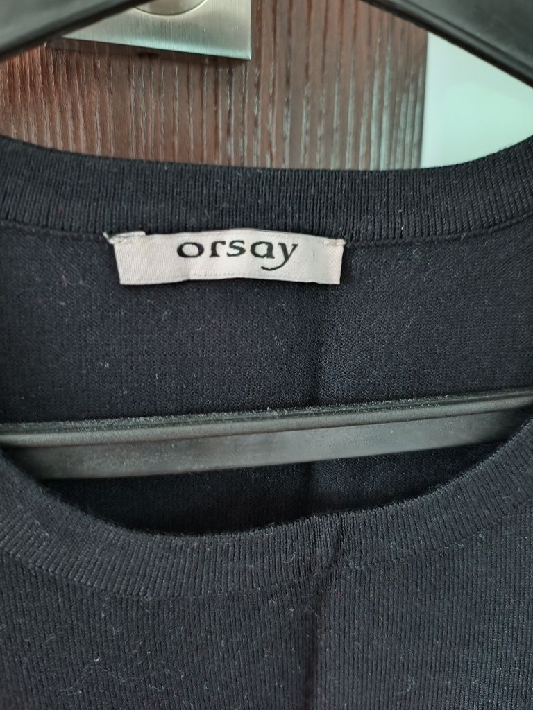 Śliczna bluzeczka firmy ORSAY S/M z prześwitującym rękawem