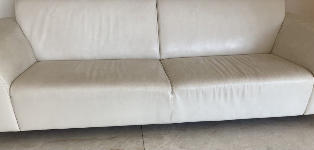 Sofa i puf ze skóry AlmiDecor