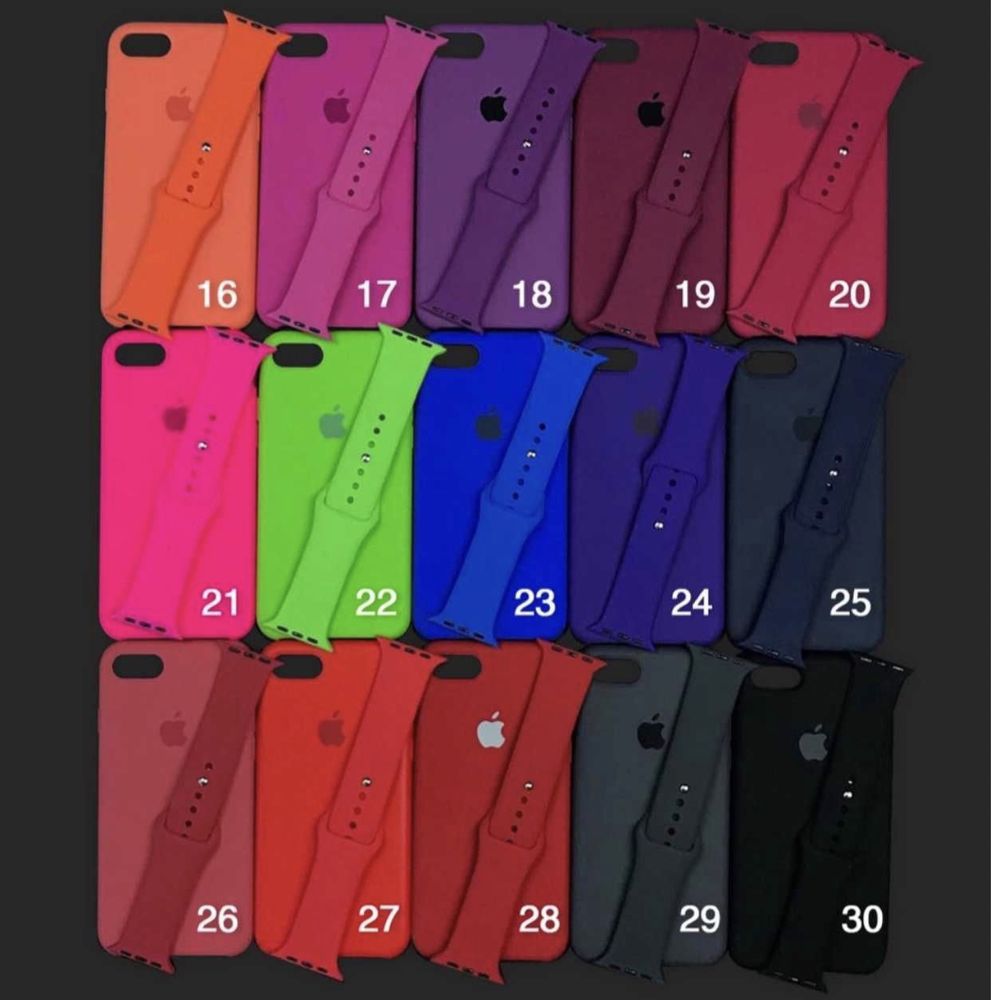 Силіконовий чохол на айфон silicone case iPhone 15 /інші 14 шт