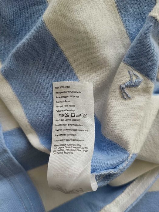 Biała bawełniana sukienka letnia w poziome paski 100% cotton Joules 44