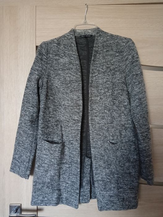 Kardigan, narzutka, długi sweter, r. 36