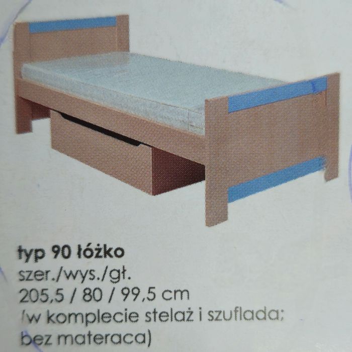 Meble dziecięce Wójcik Fan Faro zestaw:szafa+łóżko+biurko+sz.nocna