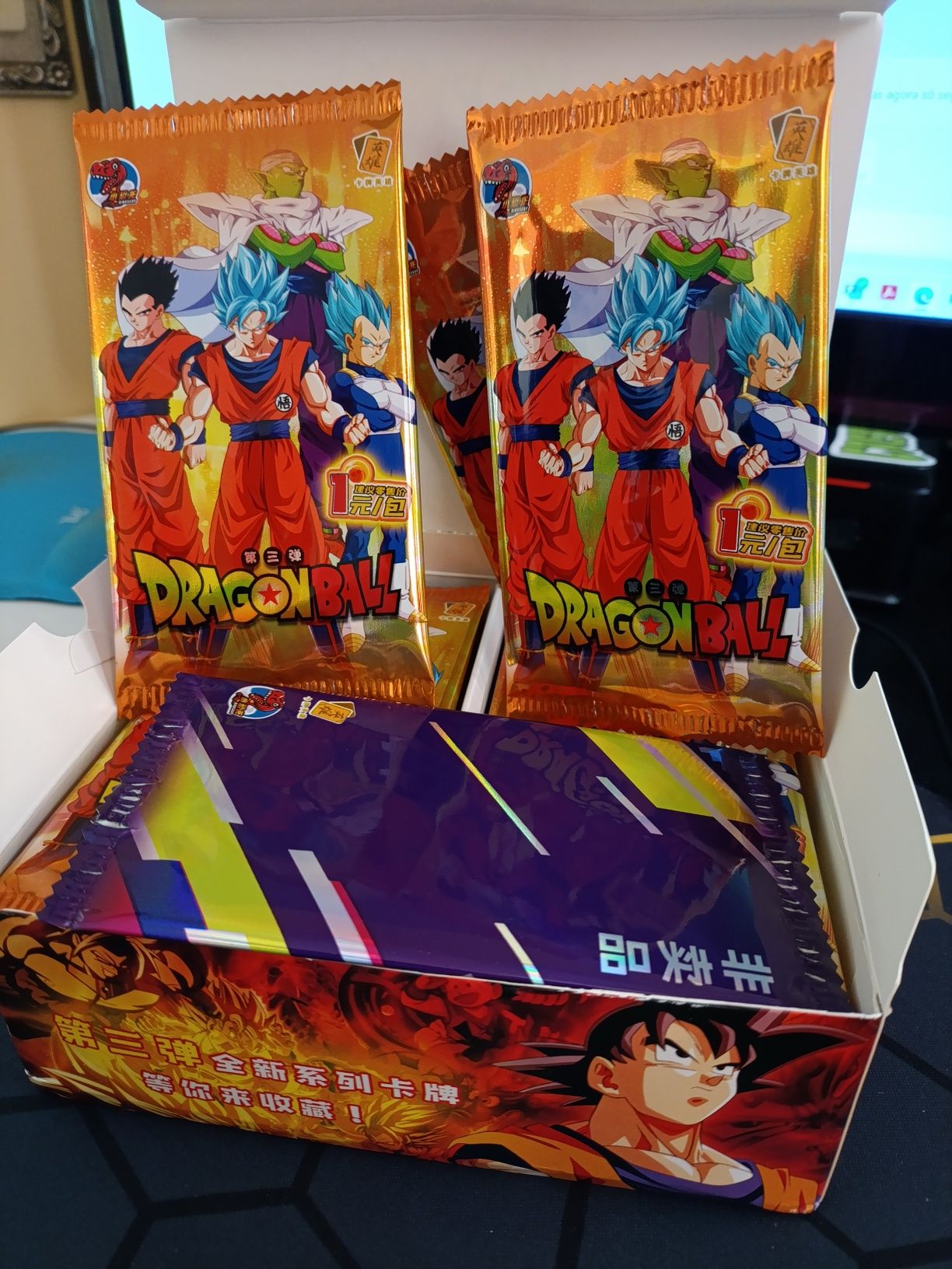 Cartas Dragon Ball vendo caixa / saquetas / unidade