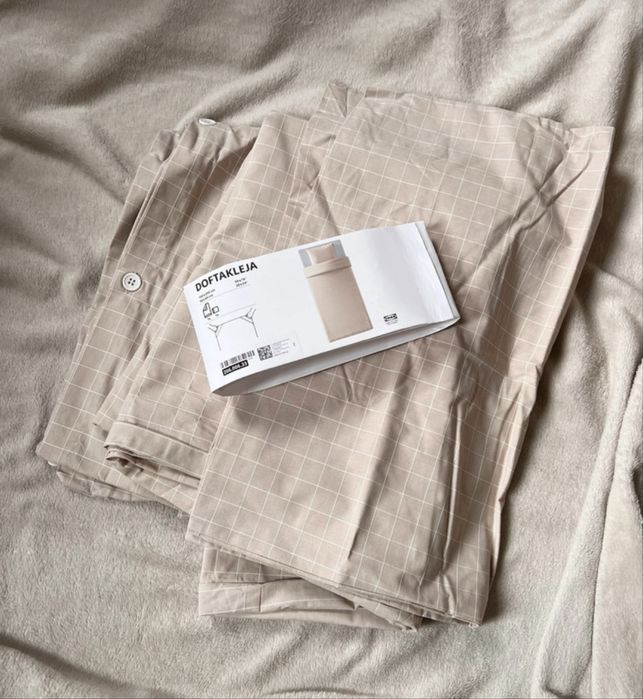 Beżowa pościel Ikea Doftakleja 150x200 NOWA