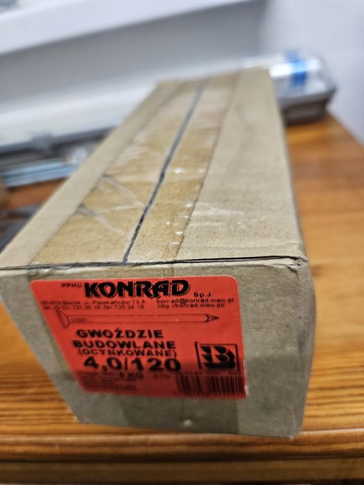 Gwoździe budowlane 120mm ocynkowane krokwiowe gładkie 4x120mm 5kg