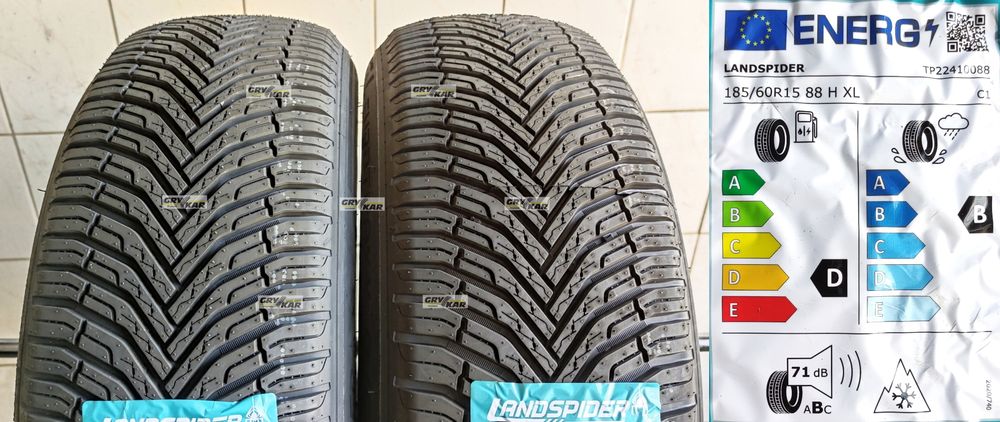 2x 185/60R15 Landspider Eurotraxx A/S 2025r 2 lata gwar.