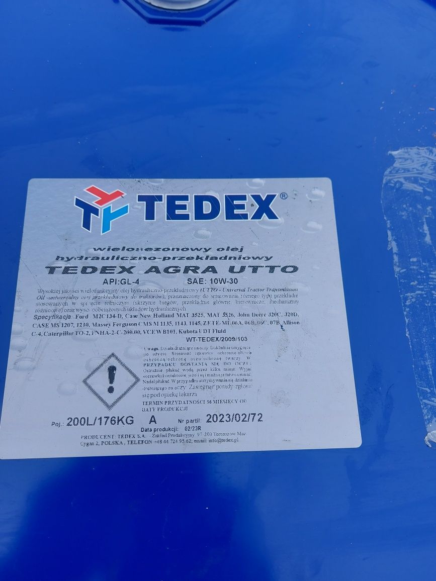 Olej utto tedex 10w30 200l hydrauliczno przekładniowy