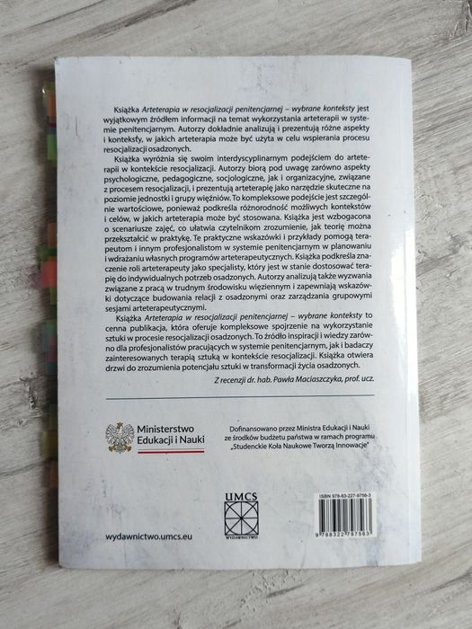 Arteterapia w resocjalizacji penitencjarnej Wydawnictwo UMCS Katarzyna