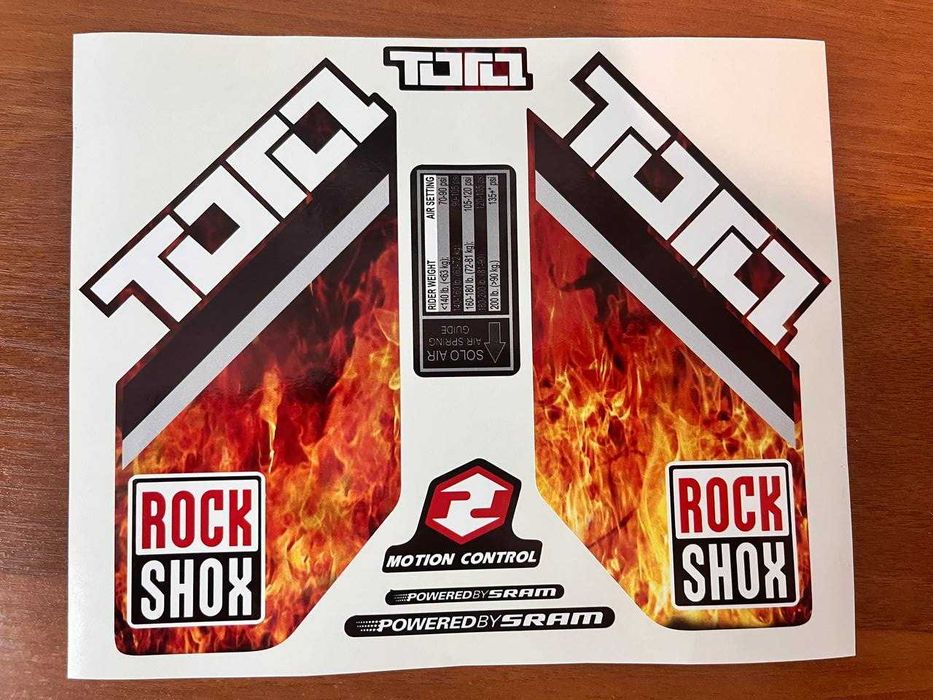 колекційні Marzocchi BOMBER 888, наклейки на вилку велосипеда Комплект