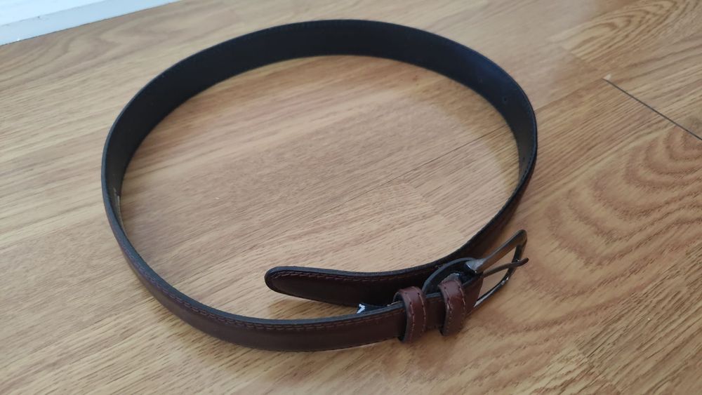 Cinto castanho em pele genuína  ideal farda 1 Ciclo do Colégio Militar