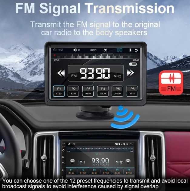 Multimédia 7" Carplay, Android Auto, Ecrã Tátil,  Camara Traseira