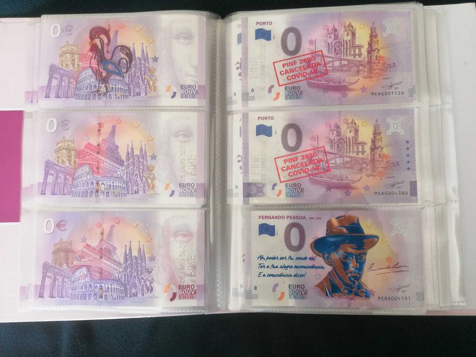 Souvenir Notas "0 euros" Variantes Selos Impressos!
