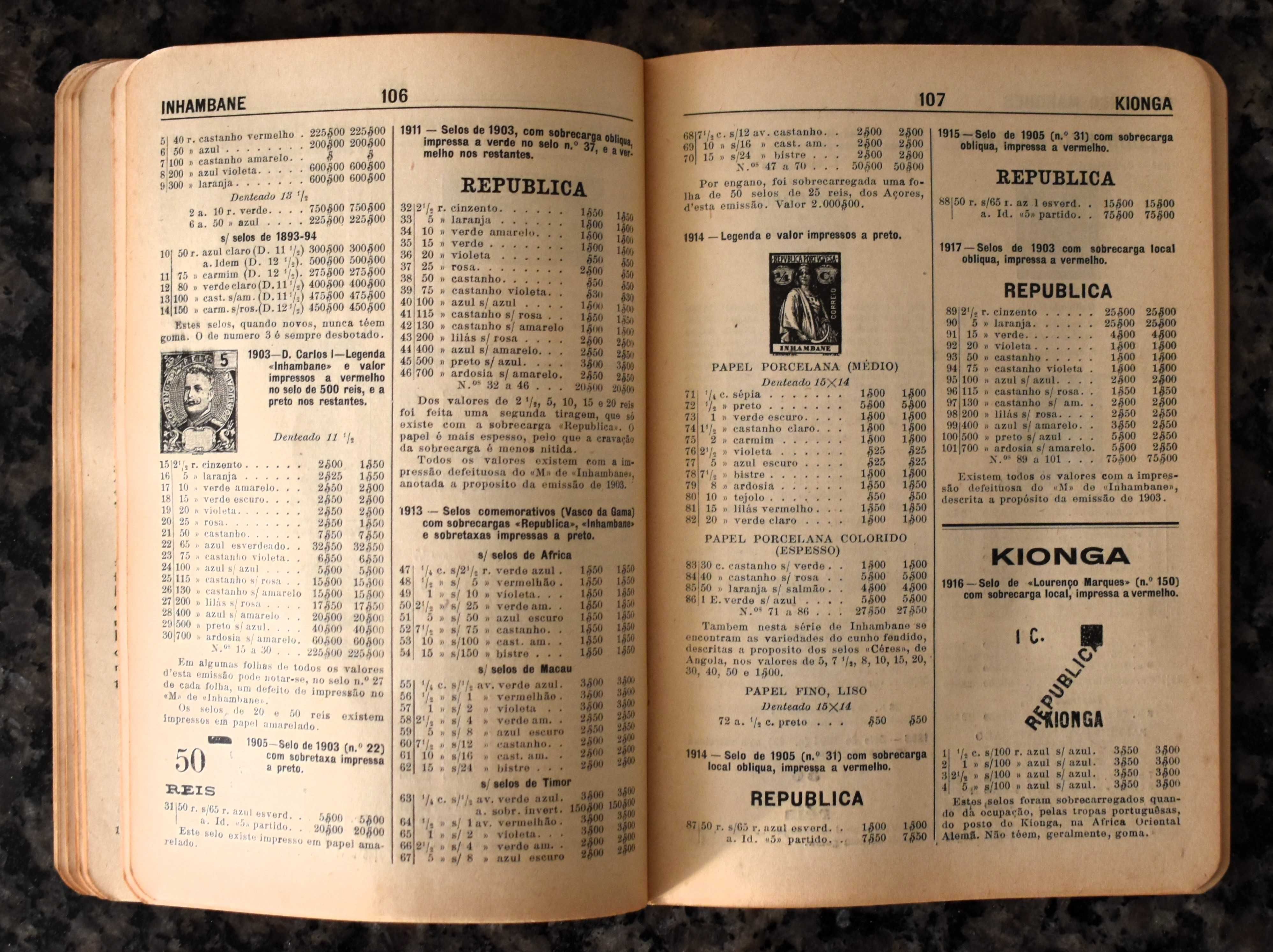 Catalogo de Selos Postais de Portugal e Colonias (vintage 1943)