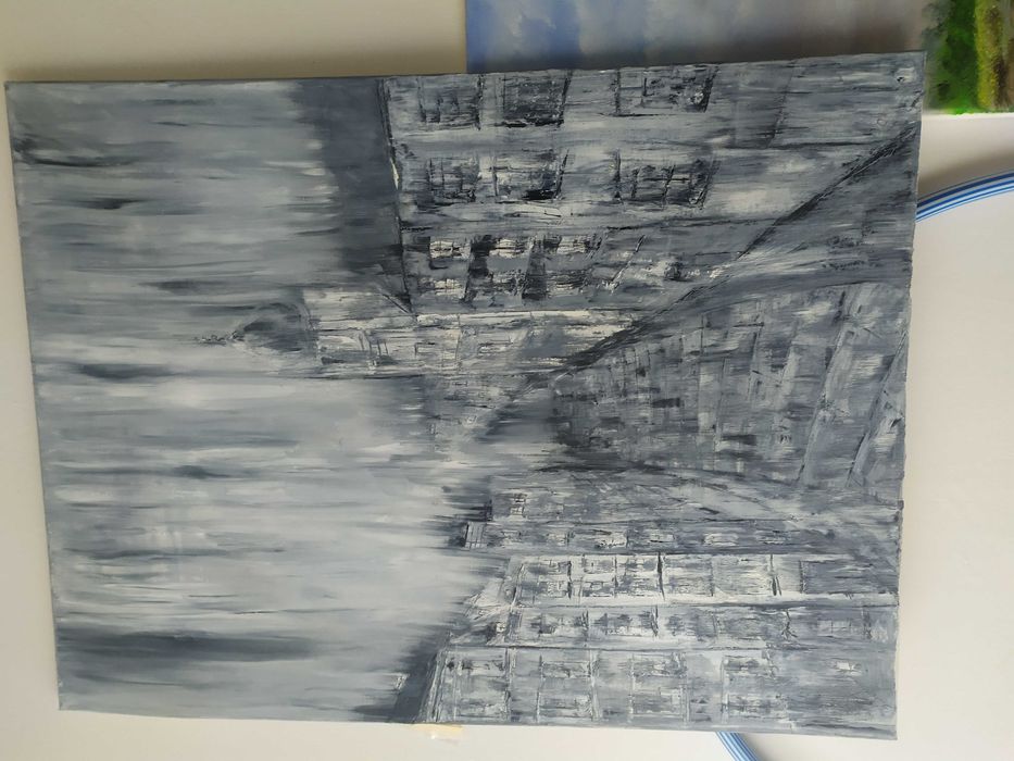 Obraz olejny "Ulica"