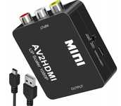 Adapter konwerter do konsoli telewizyjnej AV RCA CVBS CINCH DO HDMI