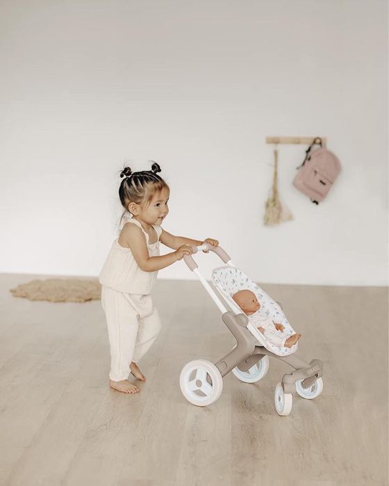 251218 Коляска Smoby Baby Nurse "Рожева пудра. Прогулянка", з поворотн