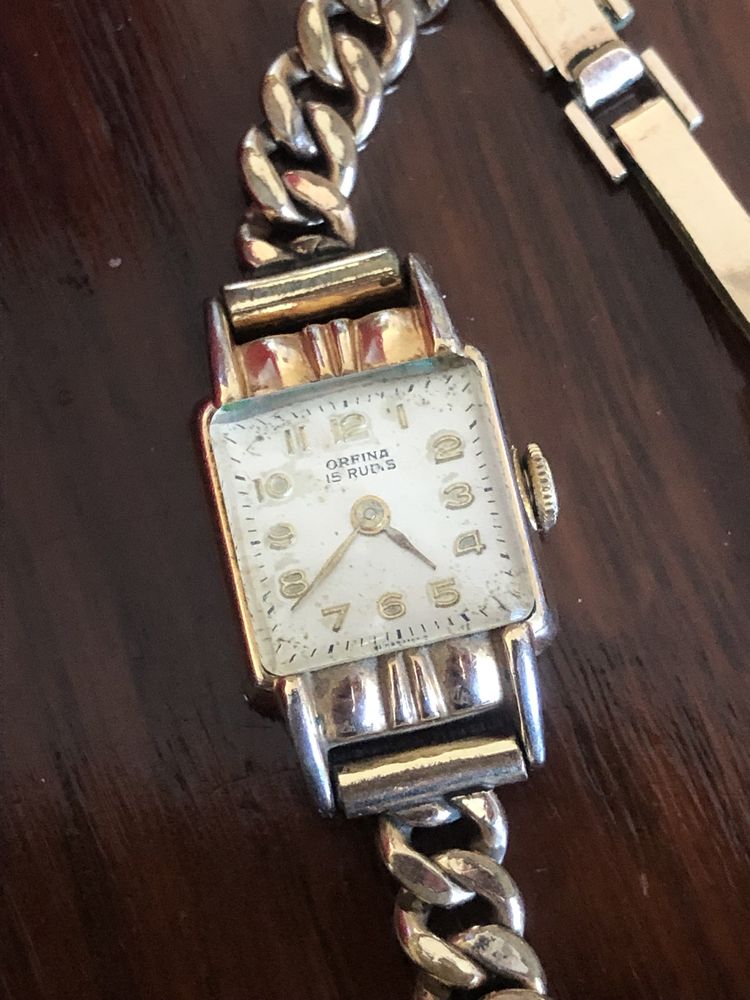 Zabytkowy szwajcaraki zegarek damski Orfina Swiss Made Vintage