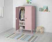 Szafa i 2 komody BUSUNGE IKEA różowe