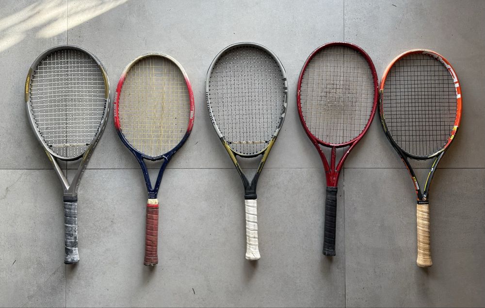 Raquetes de tenis de varia marcas