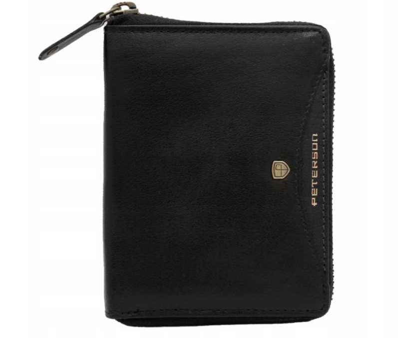Peterson portfel skóra naturalna czarny PTN 340.01-2084 BLAC ttst815
