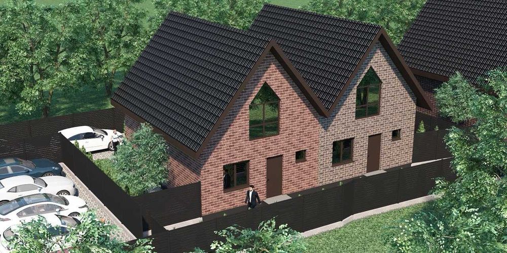 ПРОДАЖ готових будинків від ЗАБУДОВНИКА Баварська Кладка 4 км, 2 сотки
