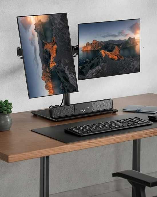 Uchwyt na 2 monitory 13–32" do 8 kg regulowany Praktyczny VESA