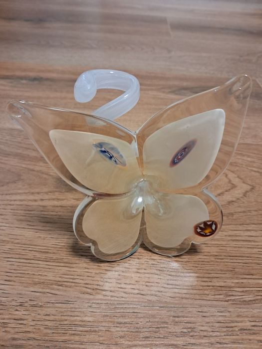 Свічник у формі метелика зі скла Мурано