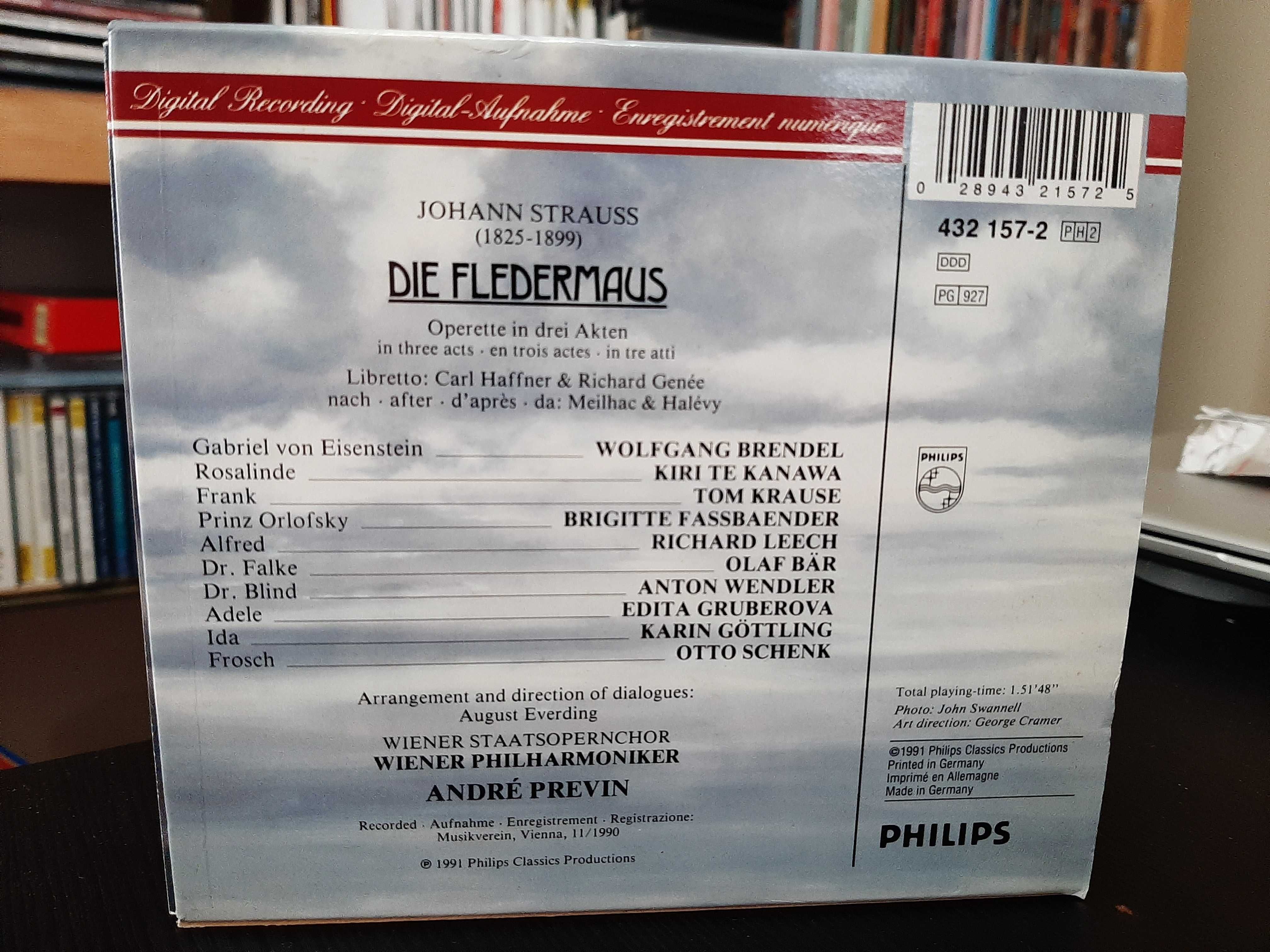 Strauss – Die Fledermaus – Te Kanawa, Gruberova, Fassbaender – Previn