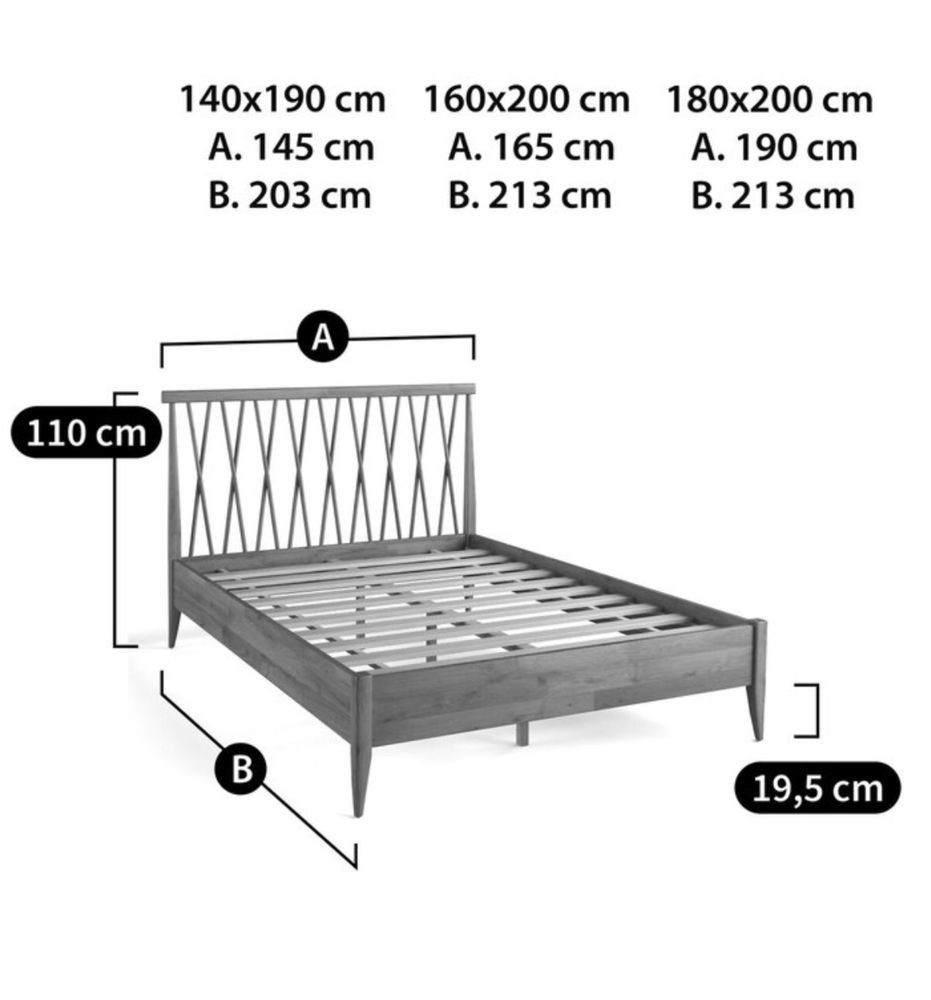 Cama QUILDA 160x200 cm + Estrado (La Redoute) | Como Nova!