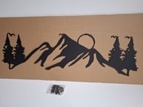 Góry- dekoracja ścienna 3D metalowa 20x70cm