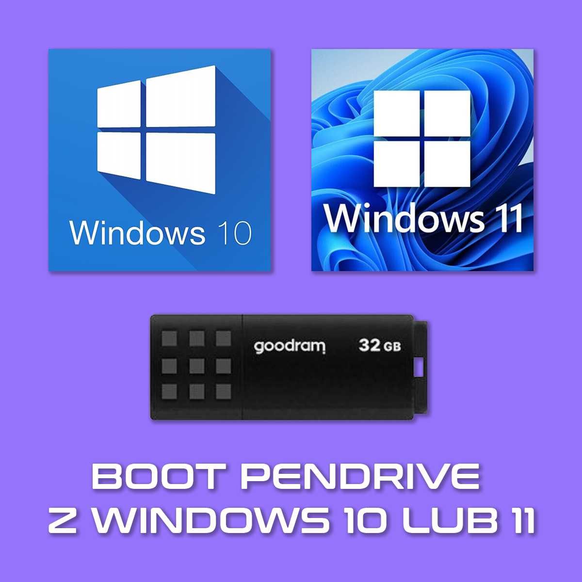 Bootowalny pendrive 32GB system Windows 10 lub 11