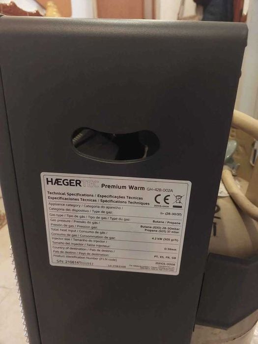 Aquecedor Haeger com bilha incluída