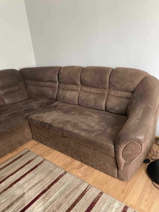 Narożnik sofa, z rozkładanym łóżkiem