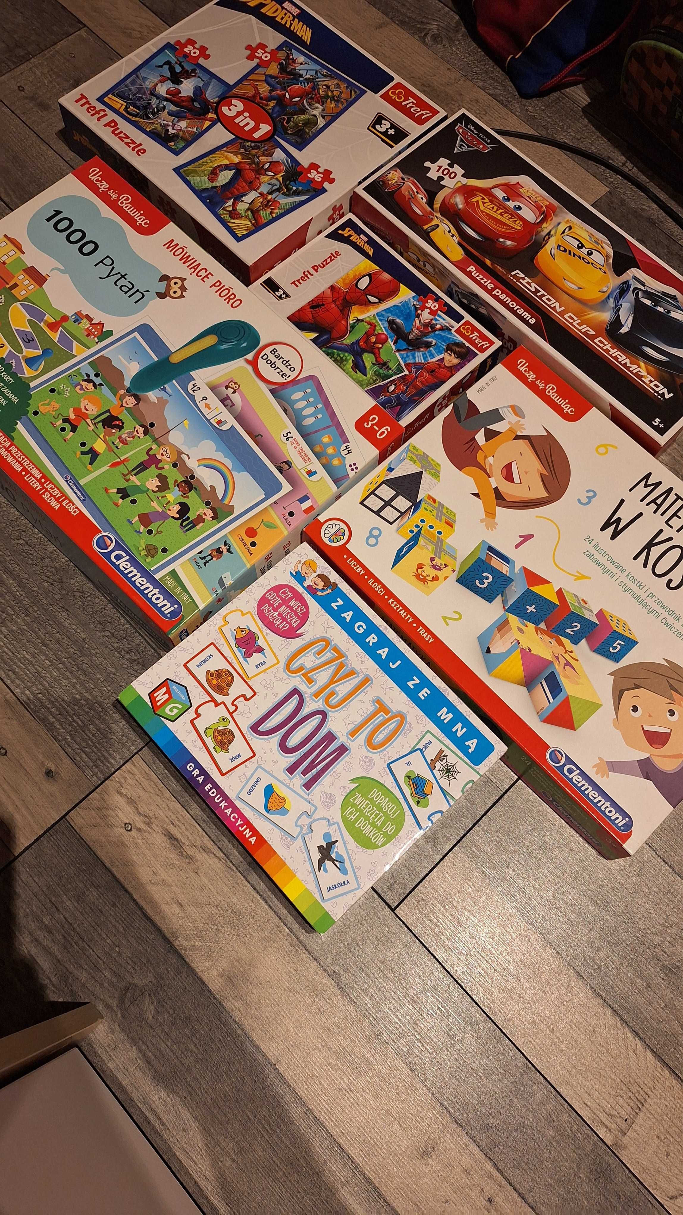 Gry i puzzle w bardzo dobrym stanie