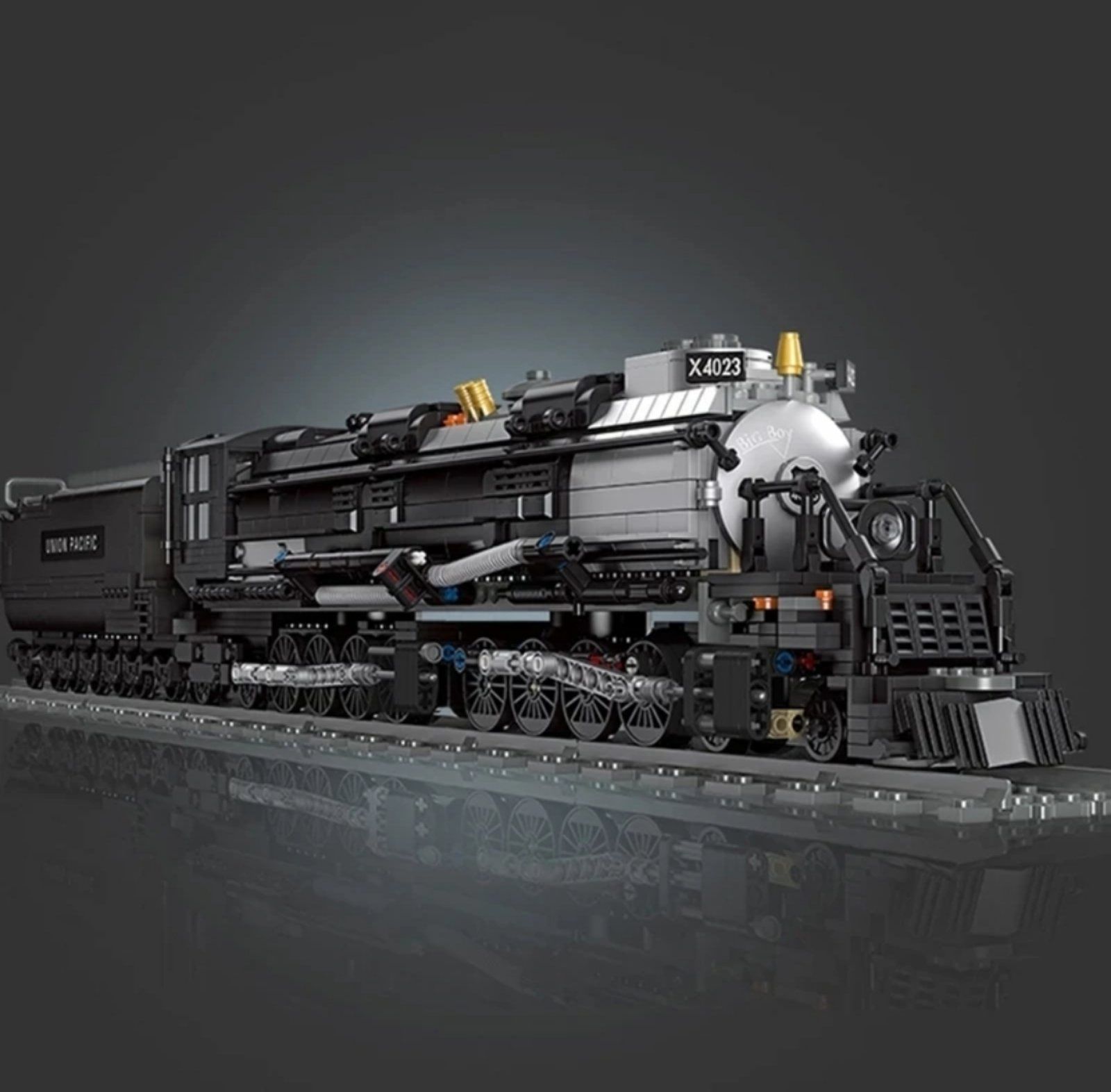 Конструктор локомотив  1в1 Lego железная дорога 1608 шт паровоз поезд
