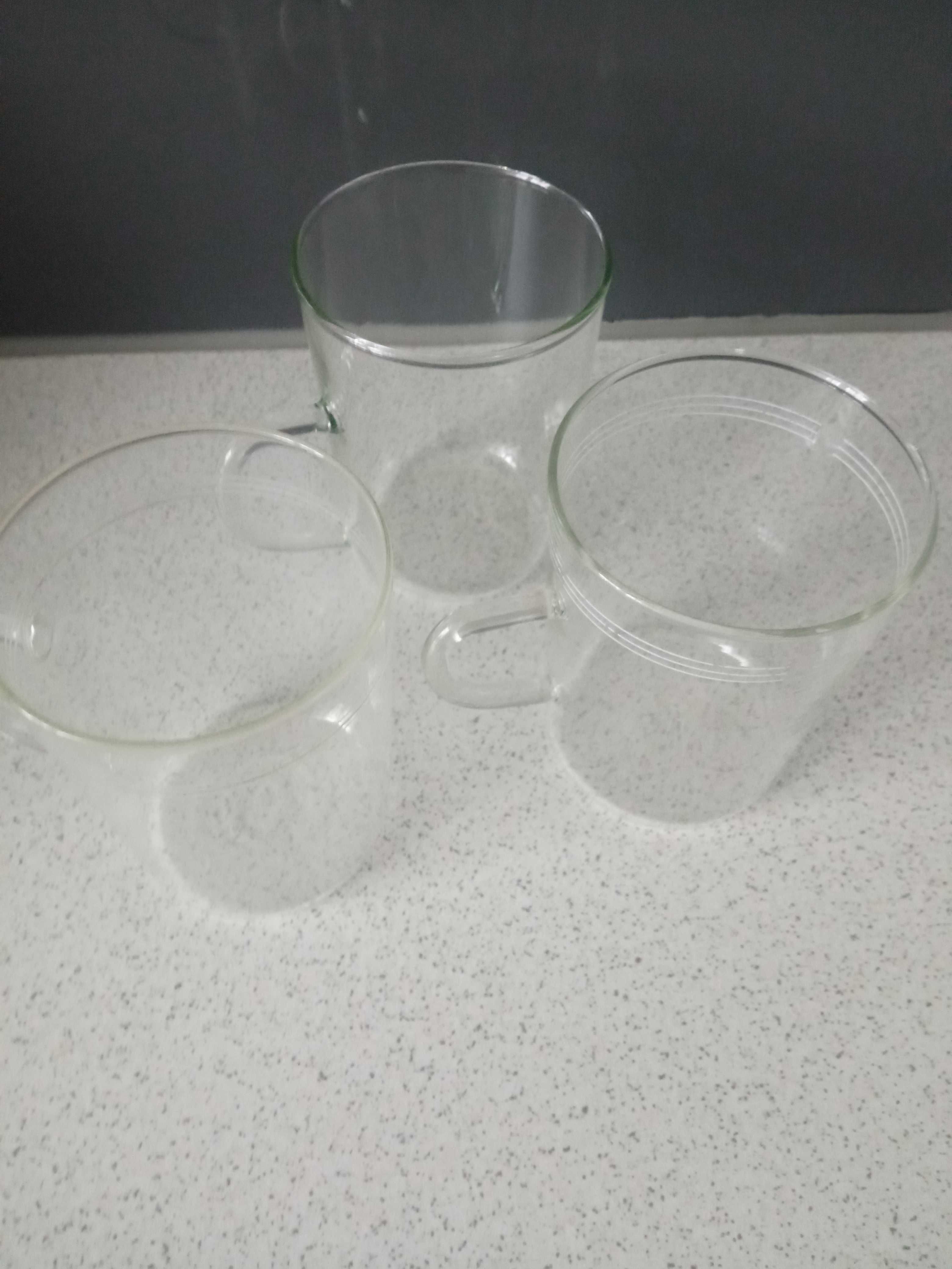 10 x szklanka z uszkiem cienkie szkło różne poj 250ml
